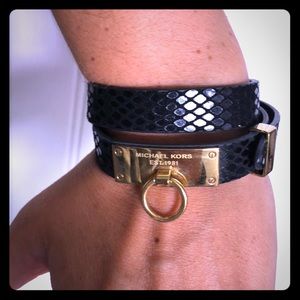 Michael Kors Leather Wrap Bracelet